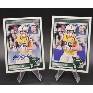2025 Panini Score Mason Taylor #7 Rookie Signatures (RC) (AU) New York Jets
